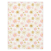Roze en goudwintersopflakken tafelkleed (Voorkant)