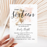Roze en goudzoete 16 uitnodigingen 16e verjaardag<br><div class="desc">Deze Sweet 16 Uitnodiging kenmerkt een roze en gouden waterverf splash en een mooi script en sans serif doopvontcombinatie. Erg elegant, het is de beste manier om gasten uit te nodigen om zich bij uw 16de verjaardagsfeest aan te sluiten. Heb je het nodig voor een andere leeftijd? Geen probleem, het...</div>