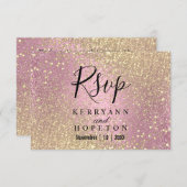 Roze en goudzout - RSVP (Voorkant / Achterkant)