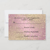 Roze en goudzout - RSVP Kaartje (Achterkant)