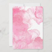 Roze en goudzout Vrijgezellenfeest Kaart (Achterkant)