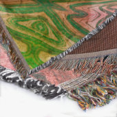 Roze en Green Boho Chic Abstract Deken