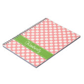Roze en Green Daisy Spiral Notebook Journal Notitieboek (Linkerzijde)