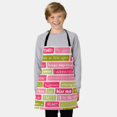 Roze en Green Love Letter-Schort Schort (Gedragen)