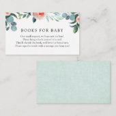 Roze en Greenery Boeken voor de Kaart van de Baby (Voorkant / Achterkant)