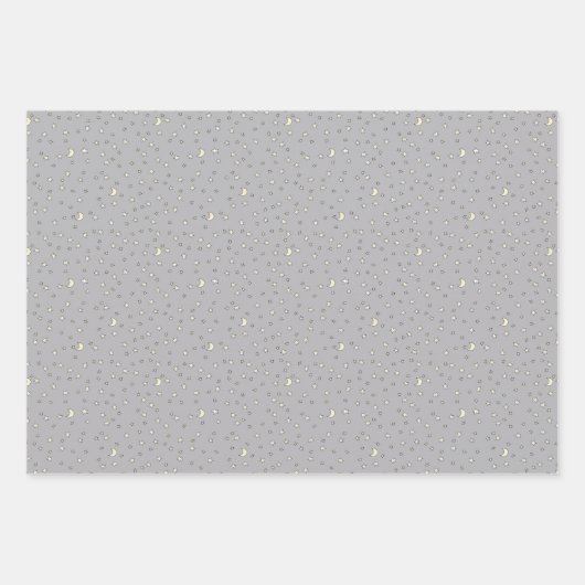 Roze en Grijs Baby Halloween Bat, Moon & Gingham Inpakpapier Vel (Voorkant 2)