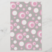 Roze en Grijs Baby shower Uil Snoep Bar Game Flyer (Achterkant)