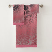 roze en grijs bad handdoek (Insitu)