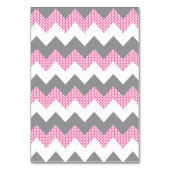 Roze en Grijs Chevron Olifant Baby shower Bingo Kaart (Achterkant)