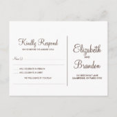 Roze en grijs | Cute Lovevogels Wedding RSVP Brief Uitnodiging Briefkaart (Achterkant)