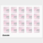 Roze en grijs Damask Dank u Sticker (Vel)