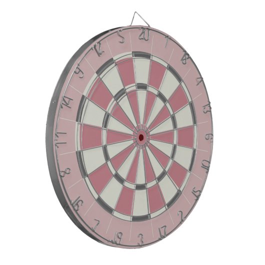 Roze en grijs dartbord (Voorkant Links)