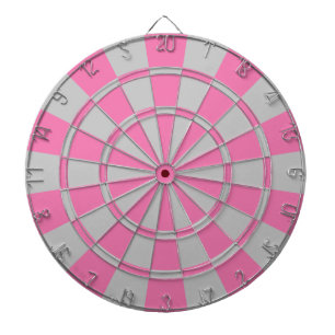 Roze en grijs dartbord