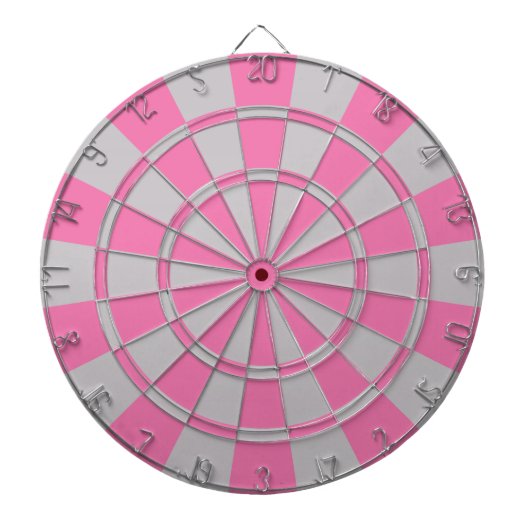 Roze en grijs dartbord (Voorkant)