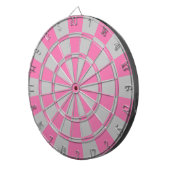 Roze en grijs dartbord (Voorkant Rechts)