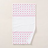 Roze en grijs diamantpatroon bad handdoek (Handdoek)