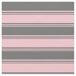 Roze en grijs gekleurde strips/linnen patroon stof
