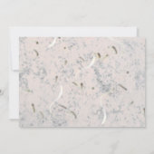 Roze en Grijs Gemarmerd Vlak Save The Date Kaart (Achterkant)