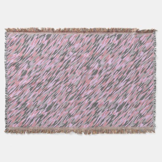 roze en grijs groene camo abstract deken (Voorkant)