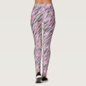 roze en grijs groene camo abstract leggings (Achterkant)