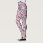 roze en grijs groene camo abstract leggings (Links)