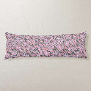 roze en grijs groene camo abstract lichaamskussen