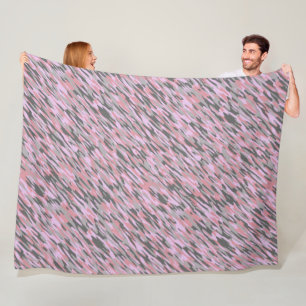 roze en grijs groene camouflage abstract fleece deken
