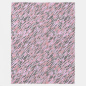 roze en grijs groene camouflage abstract fleece deken (Voorkant)