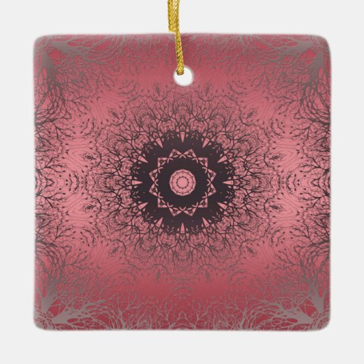 roze en grijs keramisch ornament (Voorkant)