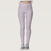 Roze en Grijs Luipaard Print Leggings (Voorkant)