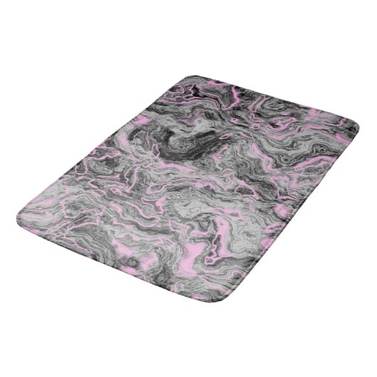 Roze en grijs Marmer abstract Badmat (Gekanteld)