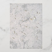 Roze en Grijs Marmer Traditionele Katholieke Bruil Folie Uitnodiging (Achterkant)