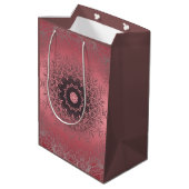 roze en grijs, medium cadeauzakje (Achterkant Gekanteld)