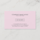 Roze en grijs modern Geometrisch Eenvoudig design Visitekaartje (Achterkant)