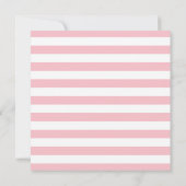 Roze en Grijs Nautisch Baby shower Invitation Kaart (Achterkant)