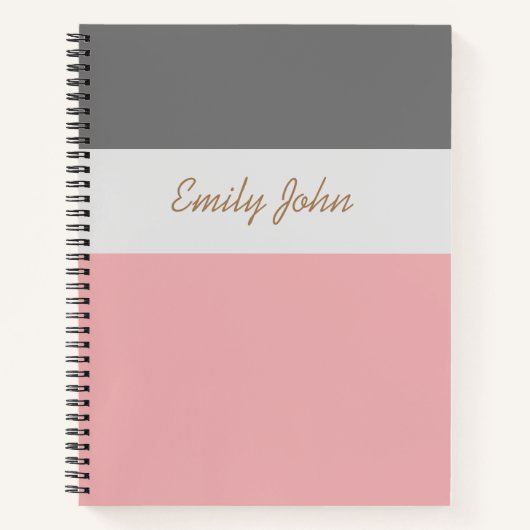 roze en grijs notitieboek (Voorkant)