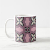 Roze en grijs patroonontwerp koffiemok (Links)