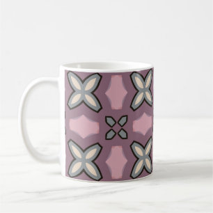 Roze en grijs patroonontwerp koffiemok