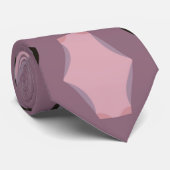 Roze en grijs patroonontwerp stropdas (Opgerold)