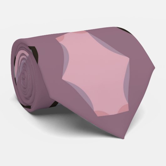 Roze en grijs patroonontwerp stropdas (Opgerold)