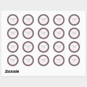 Roze en Grijs Polka Dot Baby shower Party Sticker (Vel)