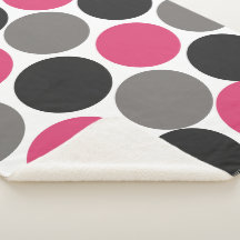 Roze en Grijs Polka Stippenpatroon