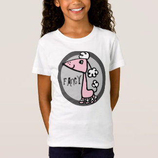 Roze en grijs POODLE T-shirt