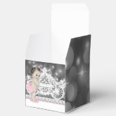 Roze en Grijs Prinses Baby shower Bedankdoosjes (Geopend)