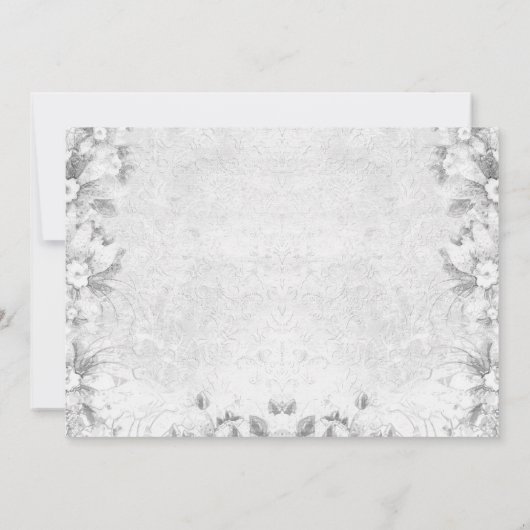 Roze en grijs prinsessendoop kaart (Achterkant)