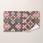 roze en grijs rechthoekig patroon bad handdoek (Handdoek)