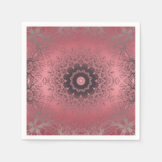 roze en grijs servet (Voorkant)