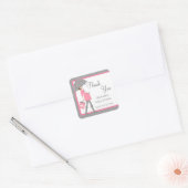 Roze en grijs Shopper Baby shower Stickers (Envelop)
