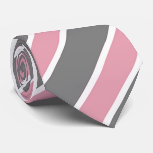 Roze en grijs stropdas (Opgerold)