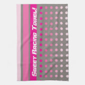 Roze en grijs theedoek (Verticaal)